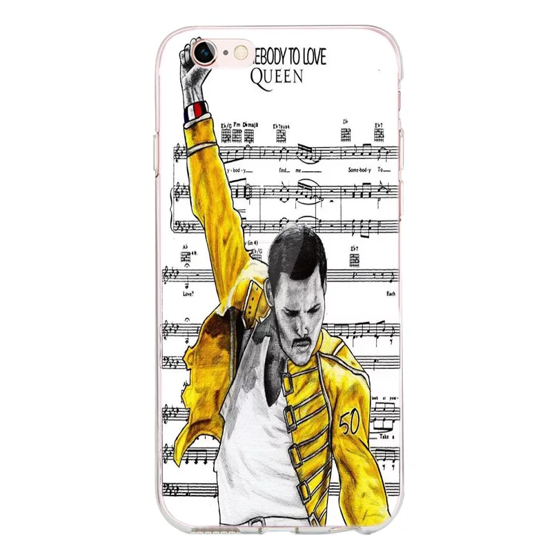 Роскошный брендовый Мягкий силиконовый чехол для телефона Freddie Mercury Queen IPhone XR 5 5S X