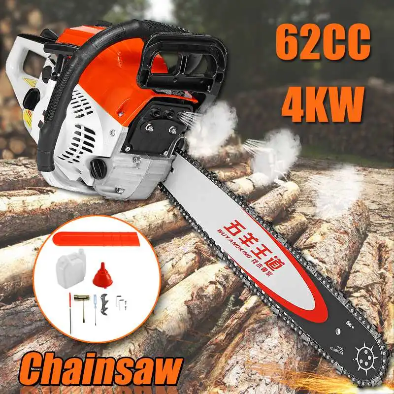 

Doersupp 4000W 20 Inch Gas Gasoline Powered Chainsaw Professional Wood Cutting Grindling Machine 75cc Engine Cycle Chain Saw