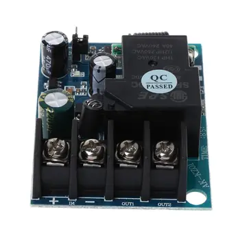 

1Set DC12-48V 315MHz/433MHz LED Light Door Gate Switch Wireless RF Relay Transmitter Receiver Module with 2 Round Remote Control