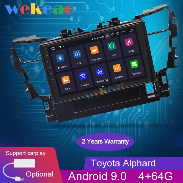 $US $149.94  Wekeao Touch Screen 9'' Android 9.0 Car Radio Automotivo Car Dvd Player For Toyota Alphard Android 