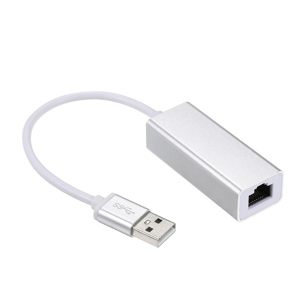 Сетевой адаптер USB2.0 внешняя сетевая карта до 10/100/1000 Мбит/с RJ45 Ethernet адаптер совместим с ноутбуком и настольным компьютером