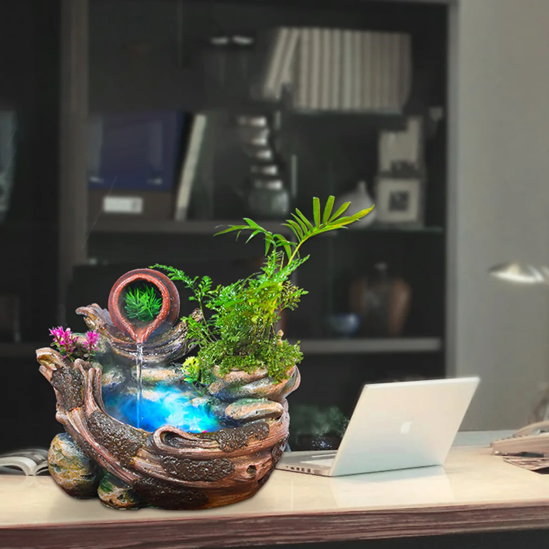 Rockery Фонтан настольные украшения китайский фэн-шуй украшения Крытый увлажнитель воздуха домашний офис Декор
