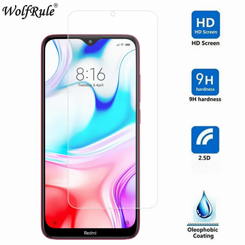 2 шт., стекло для Xiaomi Redmi 8, защита экрана Redmi 8, закаленное стекло для Xiaomi Redmi 8, стекло 2.5D, не царапается, пленка 6,22 дюйма