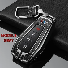 Metall + Silikon Auto Fernbedienung Schlüssel Abdeckung Fall Schlüssel Shell Für Geely EC7 RV EX7 GT GC9 X7 SUV Atlas NL3 SC6 GE EC718 EC715 Zubehör