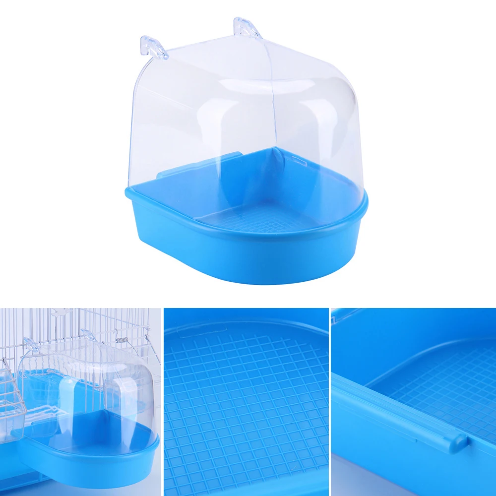 1Pc Plastic Bird Bathtub Bird Water Bath Box Bathtub Parrot For Parakeet Lovebird Bird Pet Cage 1 1Pc Plastic Bird Bathtub Bird Water Bath Box Bathtub Parrot For Parakeet Lovebird Bird Pet Cage 5