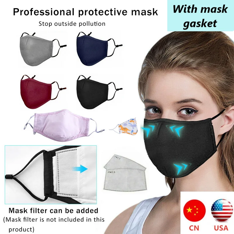 

Anti Pollution PM2.5 Mouth Masks Dust Respirator Washable Reusable Masks Cotton Unisex Mouth Muffle for Allergy/Asthma/Travel