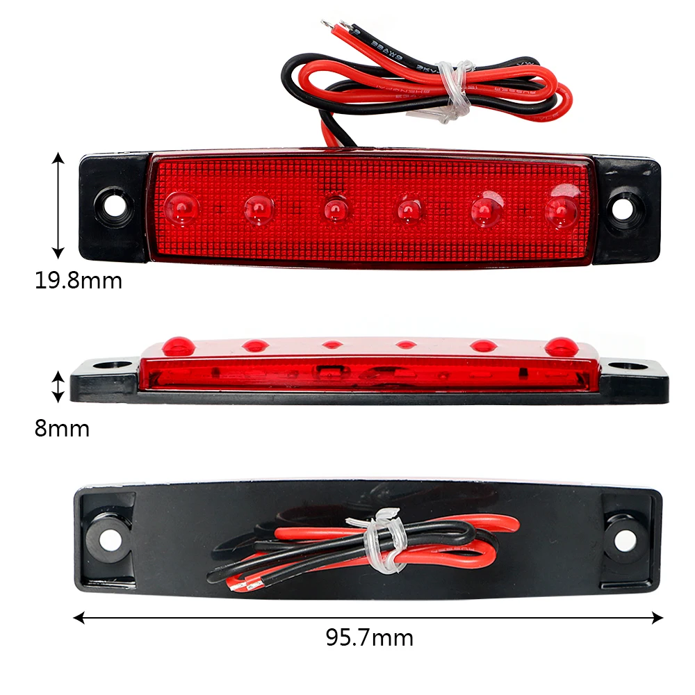 LEEPEE грузовик указатели поворота Тормозные лампы 12 SMD светодиодный 12V