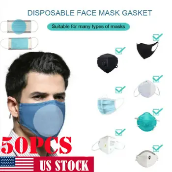 

50 Pcs Universal Mask Replacement Pad Mask Pad Soft Mask Replaceable Disposable Face Masks Breathing Filters Mouth Mask
