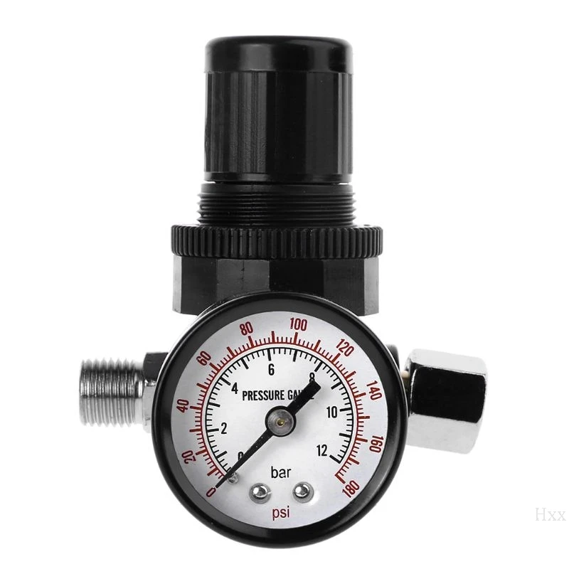 Hiqh качество 1/" Воздушный редуктор регулятора давления 12Bar 180 PSI пистолет-распылитель манометр для клапана