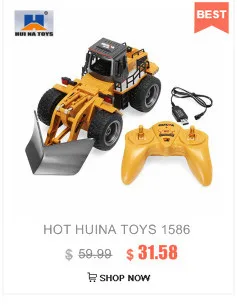 HUINA 1520 RC металлический бульдозер грузовик игрушка 6CH 1/18 2,4 ГГц RTR фронтальный погрузчик Инженерный пульт дистанционного управления строительство Tractork грузовики