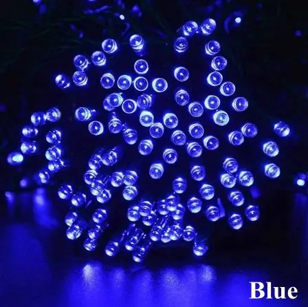 Blue DC5V Питание от USB 20 м 200led водонепроницаемая черная линия светодиодные гирлянды для наружной свадьбы Рождественская елка садовое праздничное украшение - Испускаемый цвет: Blue