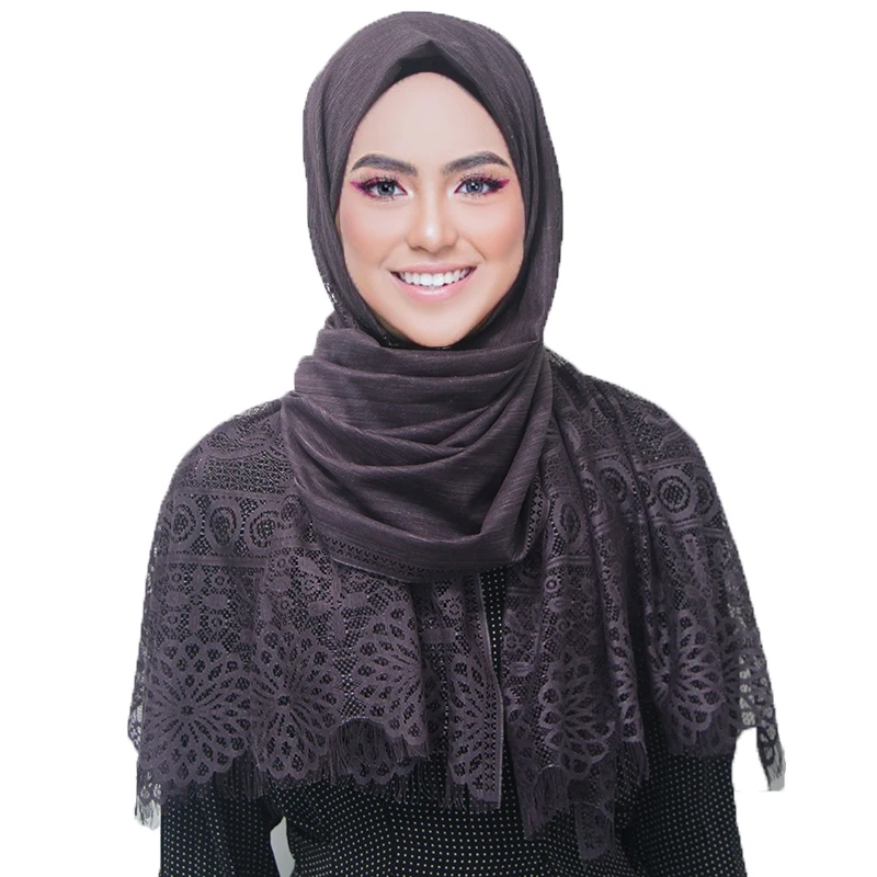 Женский цветочный кружевной шарф, полиэстеровый мусульманский хиджаб, шали, повязки на голову, Модные осенние шарфы/шарф 11 цветов 180*70 см