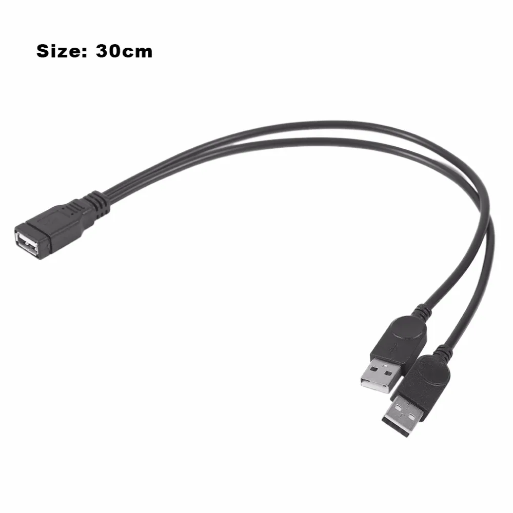 30 см Удлинительный кабель USB 1 Женский 2 двойной USB Мужской концентратор данных адаптер питания Y Разветвитель usb Зарядный Кабель питания Шнур