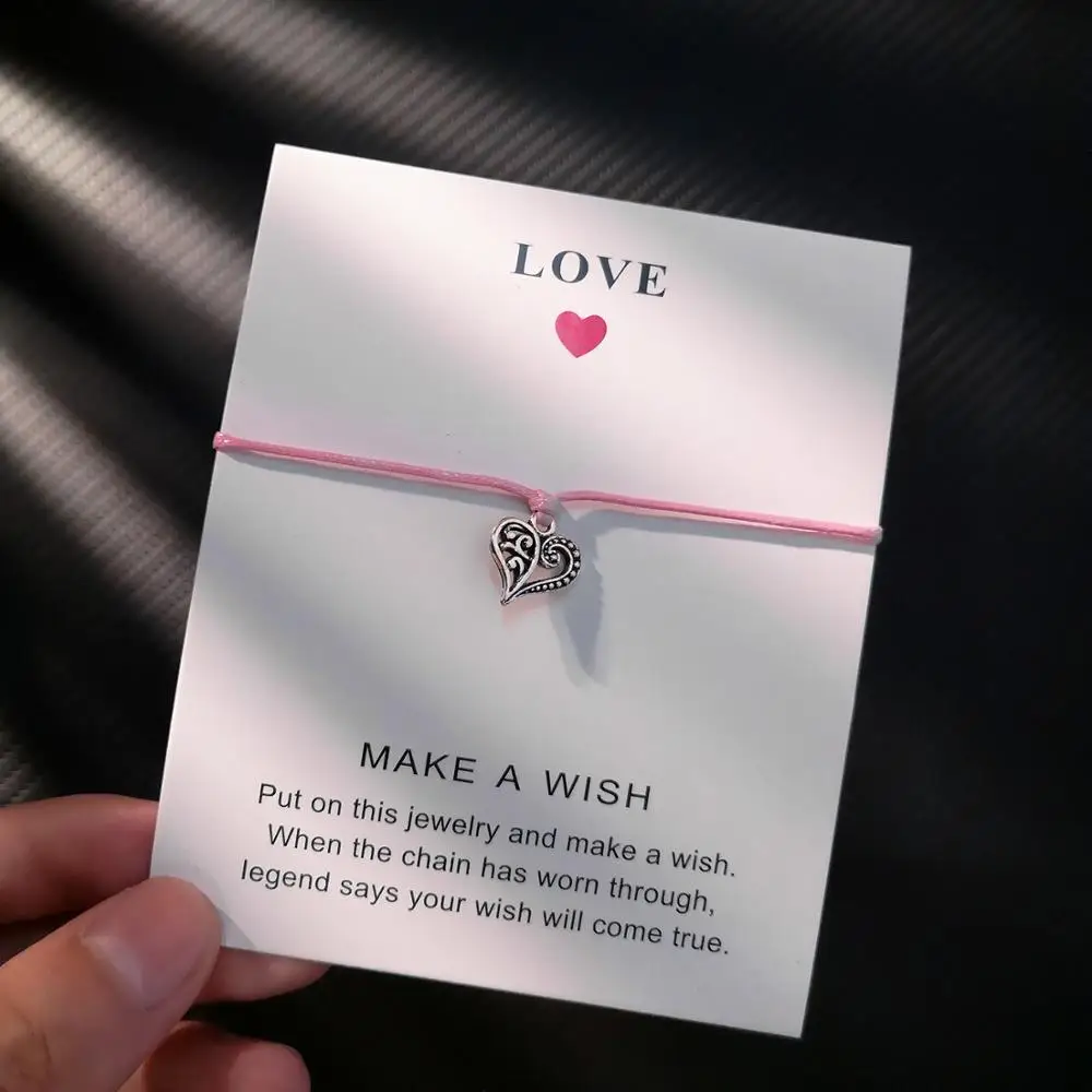 Belleper Make a Wish/Friendship/Mom Love Card Turtle Adjustable Fashion High Quality Bracelet Charm Female New Unique Jewelry - Окраска металла: A9
