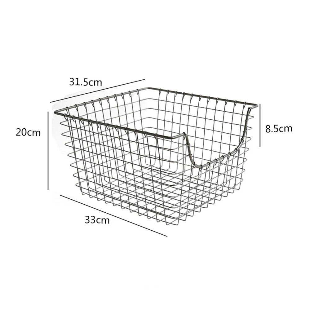 Металлический проволочный контейнер для хранения еды Органайзер корзина для хранения хранилище ведер Органайзер корзина контейнер для еды