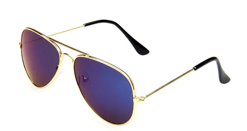 2GoldBlue Классические модные детские солнцезащитные очки для мальчиков и девочек, винтажные градиентные солнцезащитные очки Uv400 Oculos De Sol Feminino - Цвет линз: 2GoldBlue
