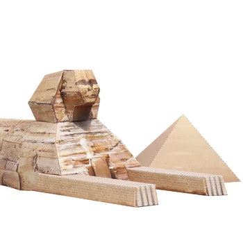 

Egypt Sphinx Pyramid Folding Cutting Mini 3D Paper Model Papercraft Architectural DIY Kids Adult Handmade Craft Toys QD-124