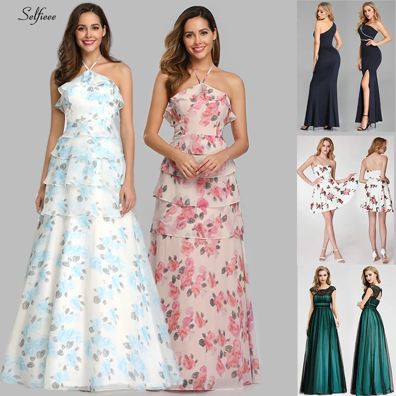 Chiffon Women Maxi-Dress Spaghetti-Straps A-Line Vestidos Printed Ruffles Casual Floral