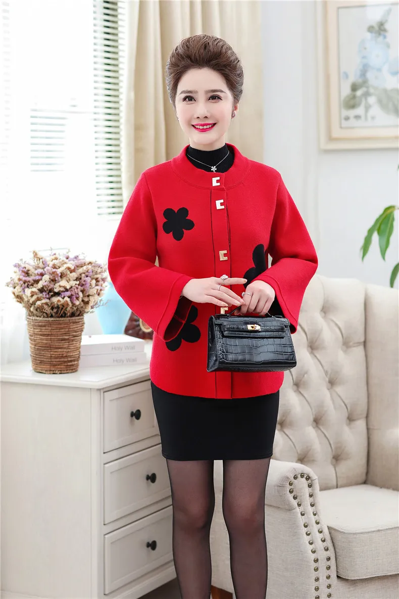 XJXKS Sueter Mujer Invierno большой кардиган женский элегантный длинный рукав круглый вырез Свободный вязаный женский свитер пальто