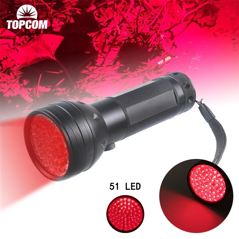51 LED Rotlicht Taschenlampe Taschenlampe für Astronomie Navigation Nachtsicht 