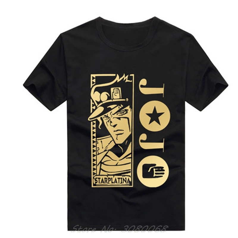 Лидер продаж JoJo Необычные Приключения футболка Забавный дизайн Манга аниме футболка классная черная футболка мужская модная футболка с принтом