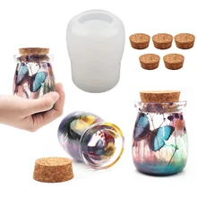 Bottle Resin Mold Silicone Jars Storage Box Mold for DIY Storing Organizing Container Making Crystal Epoxy Mould