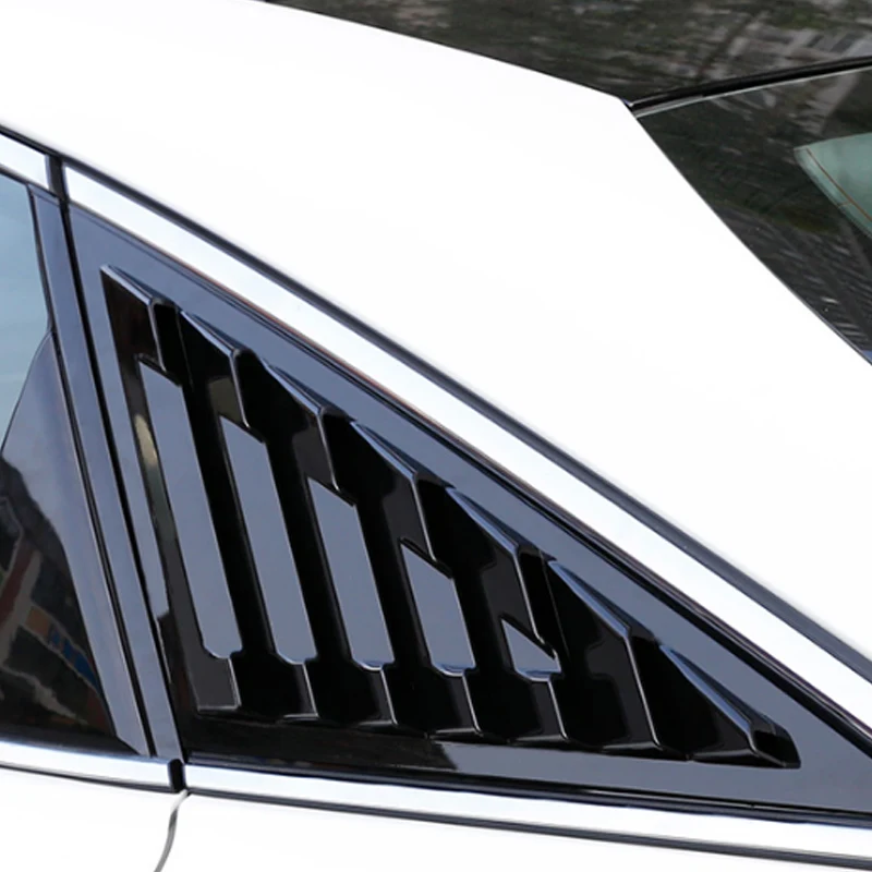 Модификация 2 шт. подходит для Toyota Avalon задний треугольник окна ставни акулы жабры декоративные наклейки Азиатский дракон - Название цвета: 2PCS Light Black