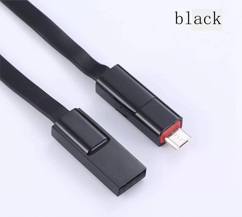 Кабель USB с возможностью регенерации микро-usb кабель для ремонта USB type C кабель быстрого зарядного устройства передающий кабель для передачи данных для iPhone XS - Цвет: Черный