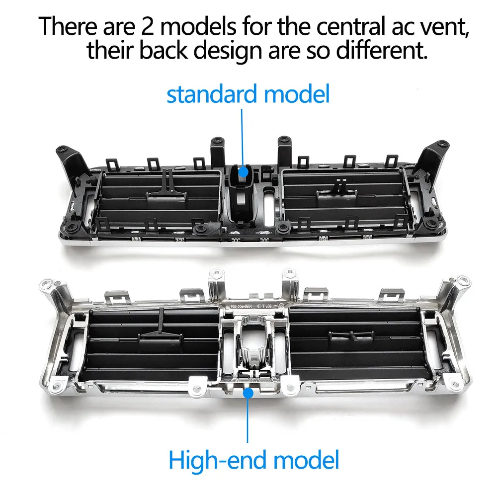 Front Console Chrome Central Air Conditioner AC Vent Grill For BMW 5 Series GT F07 528 535 550 2010-2017 64229142584 64229142590