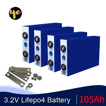 

4pcs new 3.2V 105Ah LiFePO4 Battery Lithium Iron Phospha cell 3C Discharge for DIY 12V 24V 48V vehicle UPS Solar Energy Storage
