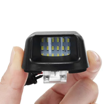 

For Nissan Navara D40 Frontier Pickup White LED License Plate Light Lamps 2 Pc