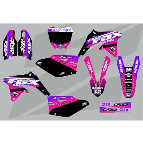 Для Suzuki RMZ450 2008- новые полные графические наклейки на заказ имя номера глянцевые яркие наклейки водонепроницаемые - Цвет: D