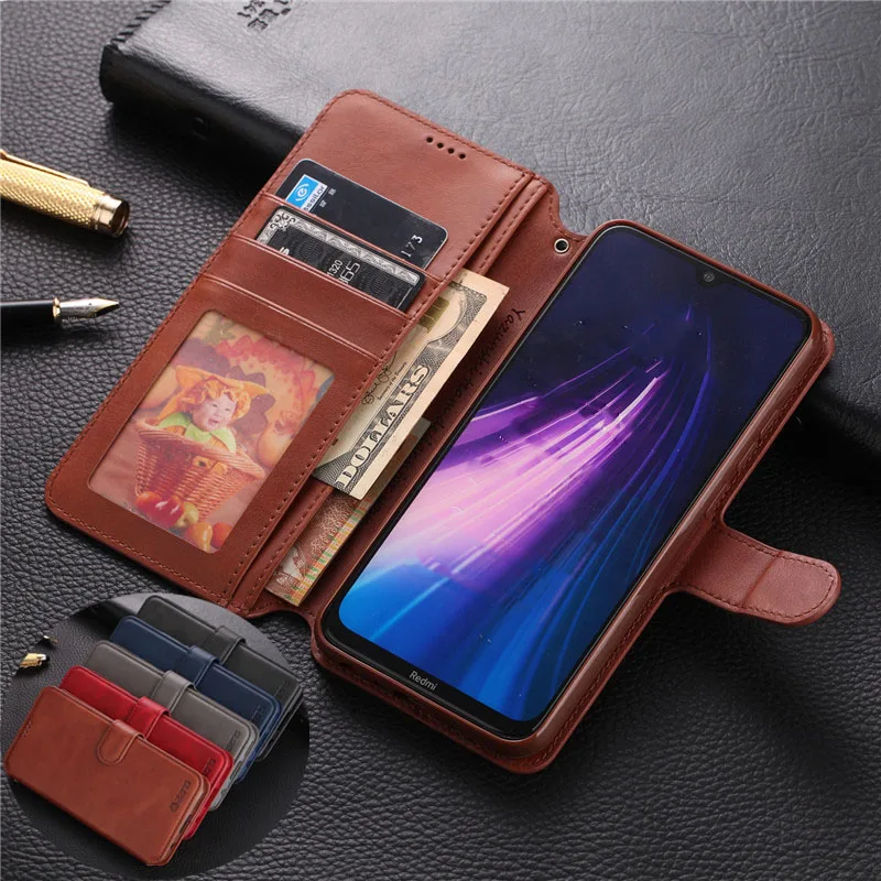 

For Xiaomi Redmi Note 8 Pro Case Flip Wallet PU Leather Case For Xiaomi Redmi Note 8Pro Book Stand Card Slot Phone Cases