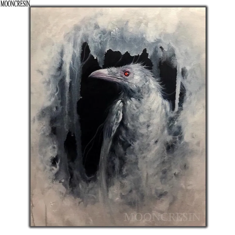 

5D Diy Diamond Painting Cross Stitch Cave Crow Needlework 3D Diamond Embroidery Full Round Mosaic Decoration Resin Stickers Kits
