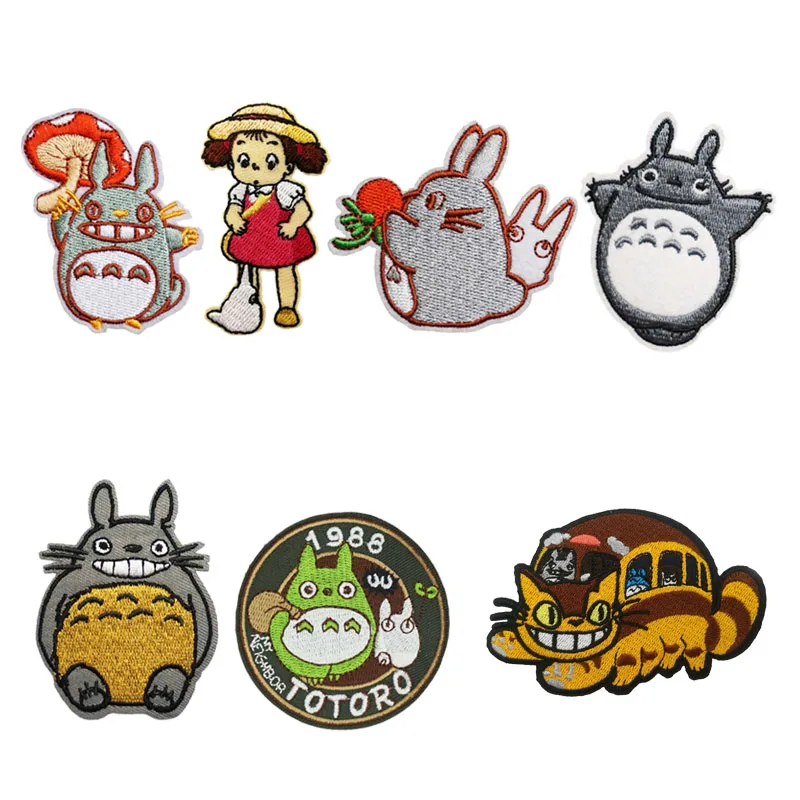 С изображением героя мультфильма Мой сосед Тоторо патч Хаяо миядзяки Футболки с