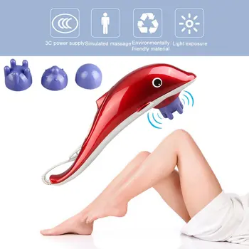 

Electric Dolphin Massager Back Massage Hammer Vibration Infrared Stick Roller Cervical Body Massage