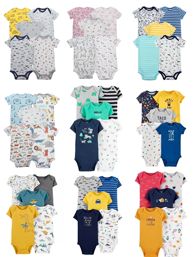 Short Sleeve Print T-Shirt+Shorts Baby Boy Summer Clothes Set Toddler Infant Outfit Newborn Girl Costume 6-36M New Born 2021 Baby Clothing Set near me