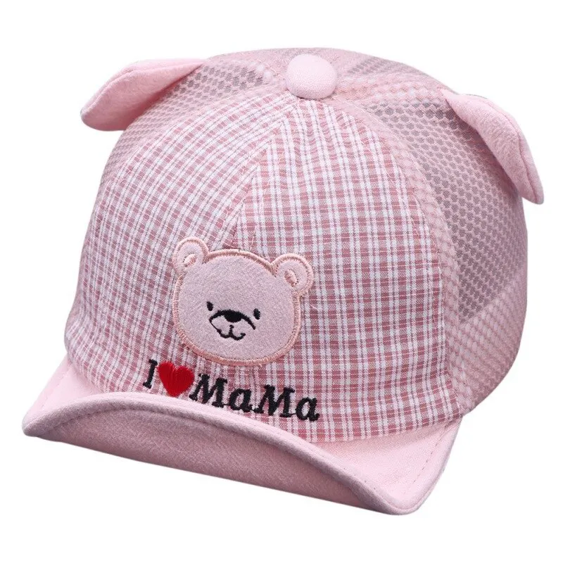 Cute Baby Hats Hat Baseball Cap Peak Print Boys casquette 0-16M Kids Bear enfant Girls Baby Embroidery Sunhat - Цвет: VS0917P