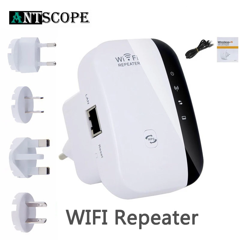 

Antscope US/EU/UK/AU Wireless Repeater Signal Booster 300Mbps AP Point Bridge WiFi Wi-Fi Range Router Roteador Extender Repeater