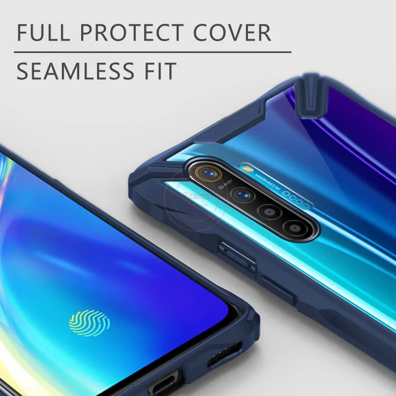 Противоударный армированный силиконовый чехол для OPPO Realme XT прозрачные чехлы для OPPO Realme XT роскошный акриловый чехол из ТПУ