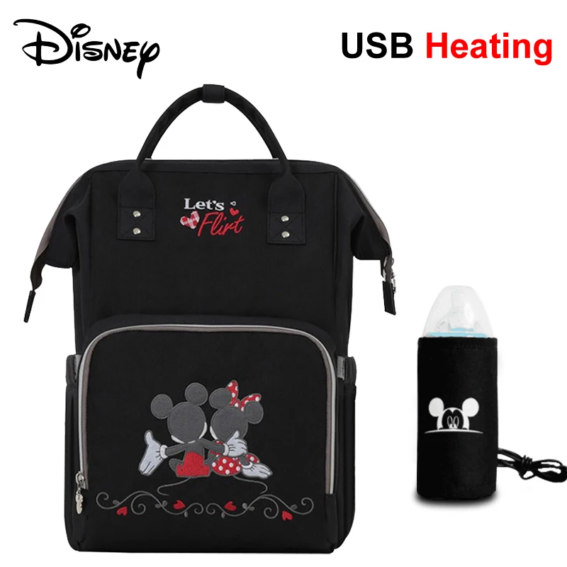 Disney сумки для ухода за материнством для мамы USB детские пеленки сумка органайзер водонепроницаемый рюкзак для коляски Дисней мама пеленания Влажные Сумки - Цвет: 4