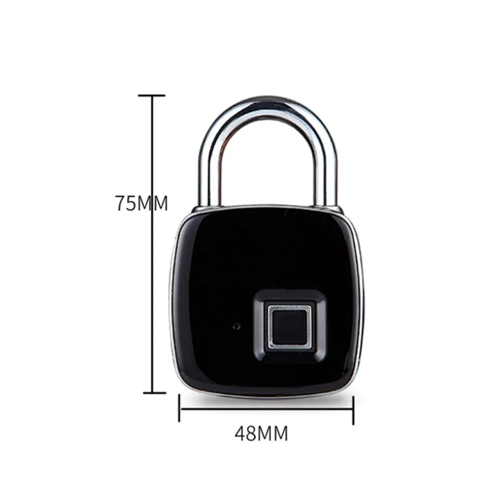 USB Перезаряжаемый умный без ключа замок отпечатков пальцев IP65 Водонепроницаемый Противоугонный навесной замок для багажа Замок для чемодана