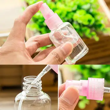 

5Pcs Portable Small Transparent Plastic Empty Spray Bottle Mini Perfume Bottle Cosmetics Bottled Toner 50ml