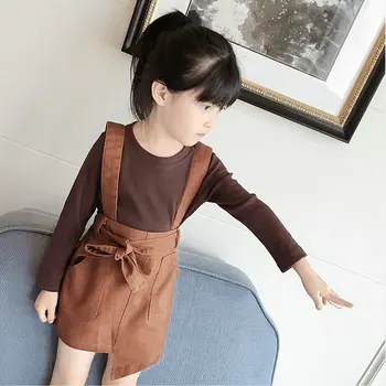 

2020 spring kids tracksuits for girls long sleeve clothing set t-shirt + dress 2pcs kids clothes girls party costume