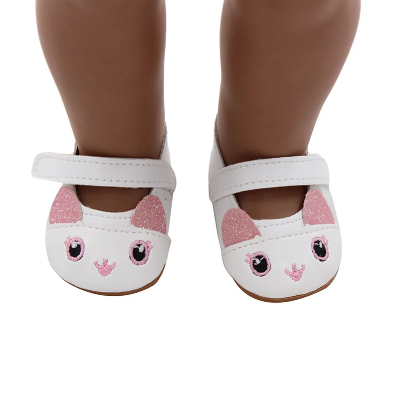 Doll Accessories 15 Styles 7 Cm Kitty Electric Embroidery Loving Heart Shoes For 43 Cm New Baby Born Doll&1/3 Blyth Bdj Toys 6