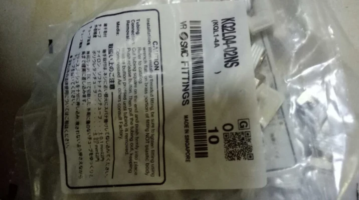 

1Bag/10pcs New SMC KQ2L04-02NS KQ2L0402NS Fittings