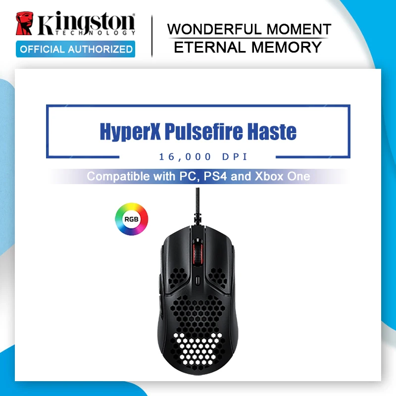 Kingston hyperx série pulsefire fps jogo profissional mouse pulsefire impulso rgb e pulsefire núcleo pulsefire pressa pixart