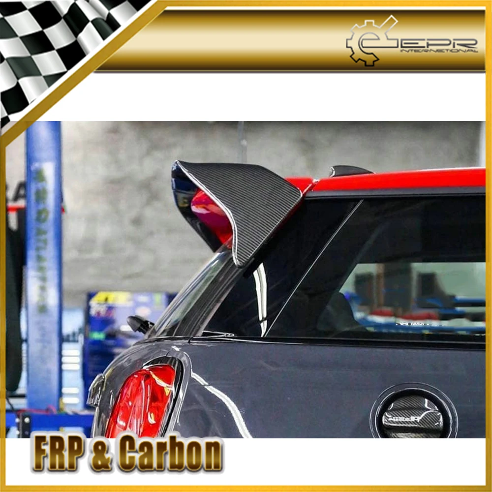 For F56 Mini Cooper S DAG Style Carbon Fiber Rear Wing Roof Spoiler(Base is Glass Fiber) 2PCS