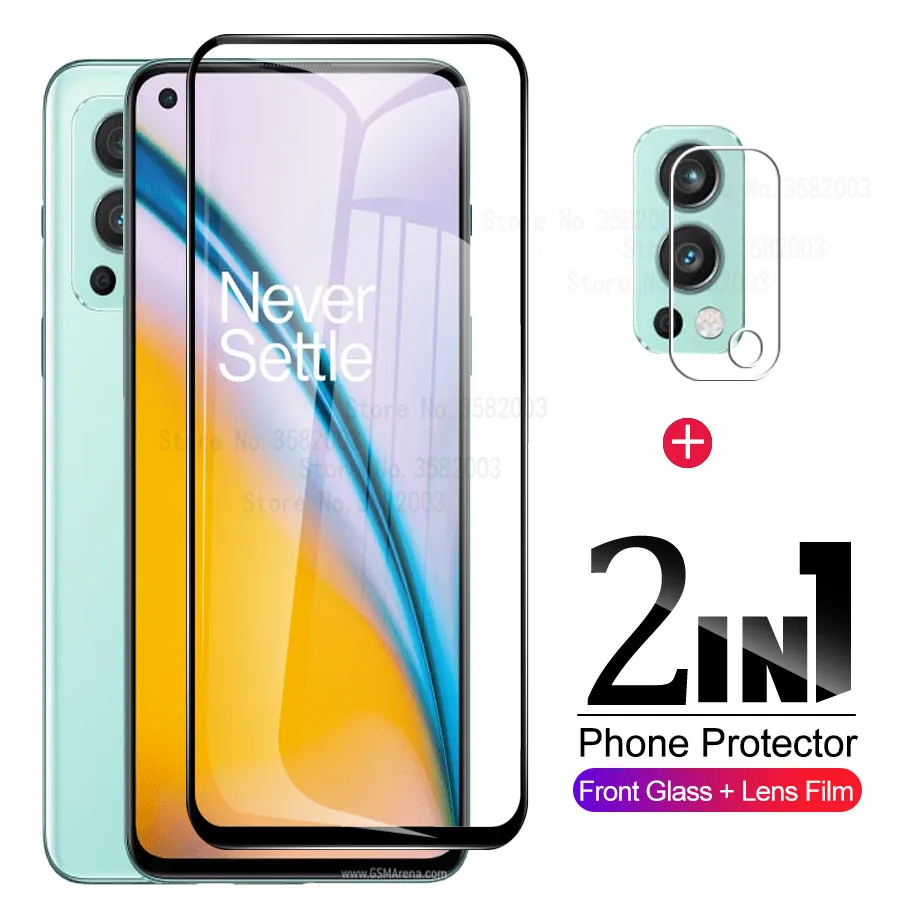 

2 в 1 защитное стекло с полным покрытием для Oneplus Nord 2 5G, защита для объектива камеры One Plus Nord Ce 2, закаленные пленки