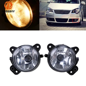 

POSSBAY Car Lights for VW Polo 9N 2005 2006 2007 2008 2009 Car Styling Coche Front Bumper Fog Light Fog Lamp 9006 Halogen Bulbs